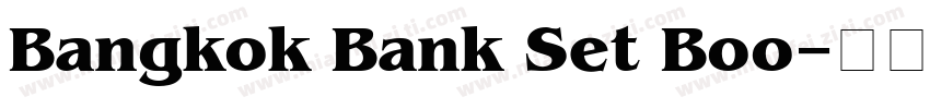 Bangkok Bank Set Boo字体转换